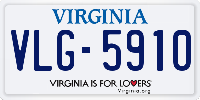 VA license plate VLG5910