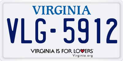VA license plate VLG5912