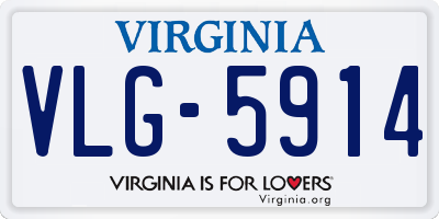 VA license plate VLG5914