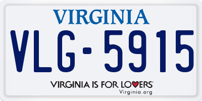 VA license plate VLG5915