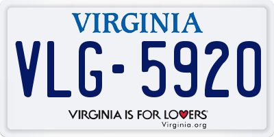 VA license plate VLG5920