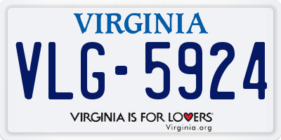 VA license plate VLG5924