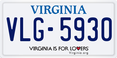 VA license plate VLG5930