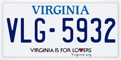VA license plate VLG5932