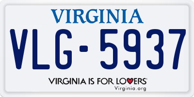 VA license plate VLG5937
