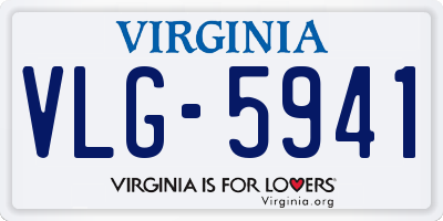 VA license plate VLG5941
