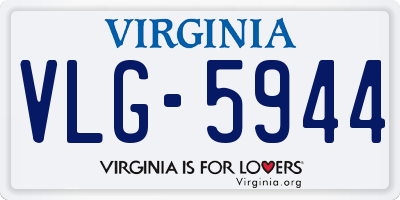 VA license plate VLG5944