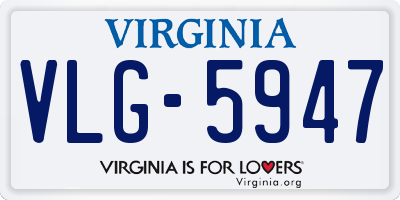 VA license plate VLG5947