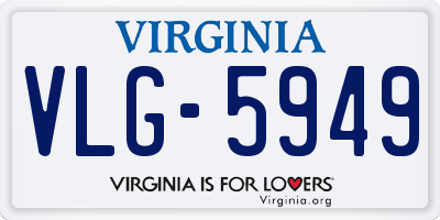 VA license plate VLG5949