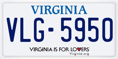 VA license plate VLG5950