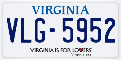 VA license plate VLG5952