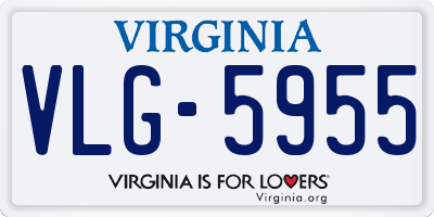 VA license plate VLG5955