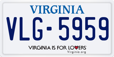 VA license plate VLG5959
