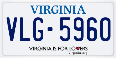 VA license plate VLG5960