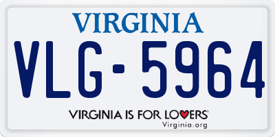 VA license plate VLG5964