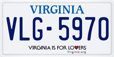 VA license plate VLG5970