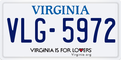 VA license plate VLG5972
