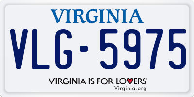 VA license plate VLG5975