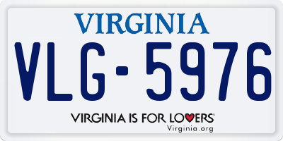 VA license plate VLG5976