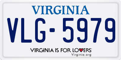 VA license plate VLG5979