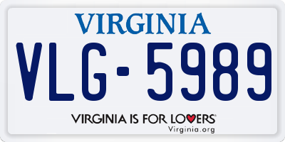 VA license plate VLG5989