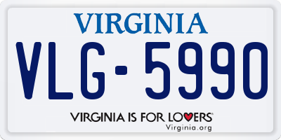 VA license plate VLG5990