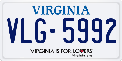 VA license plate VLG5992
