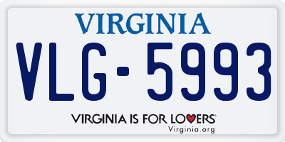 VA license plate VLG5993