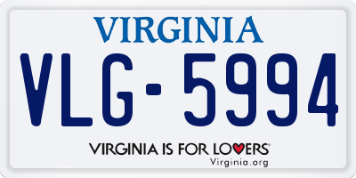 VA license plate VLG5994