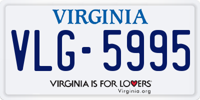 VA license plate VLG5995