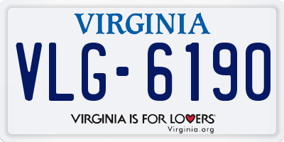 VA license plate VLG6190