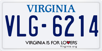 VA license plate VLG6214