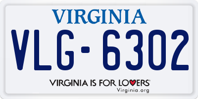 VA license plate VLG6302