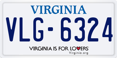 VA license plate VLG6324