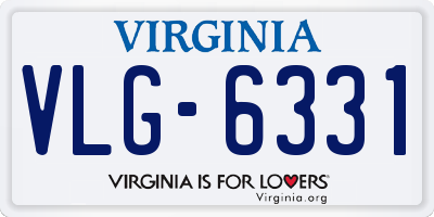 VA license plate VLG6331