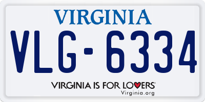 VA license plate VLG6334