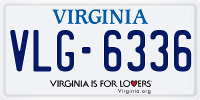 VA license plate VLG6336