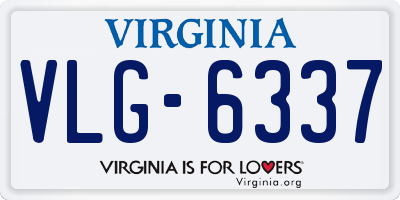 VA license plate VLG6337