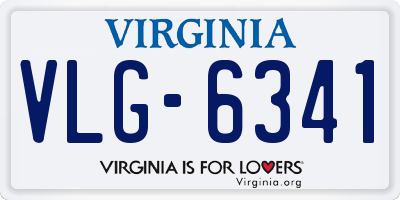 VA license plate VLG6341