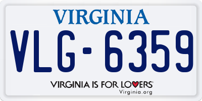 VA license plate VLG6359