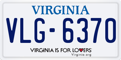 VA license plate VLG6370