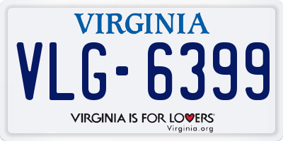 VA license plate VLG6399