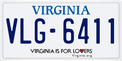 VA license plate VLG6411