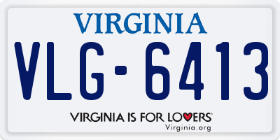VA license plate VLG6413