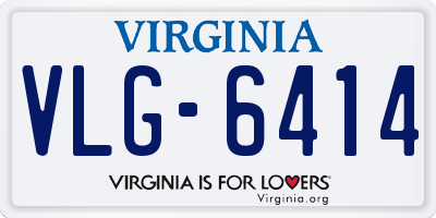 VA license plate VLG6414