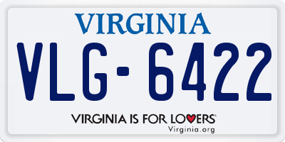 VA license plate VLG6422
