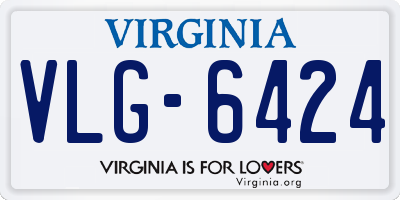 VA license plate VLG6424