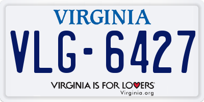 VA license plate VLG6427