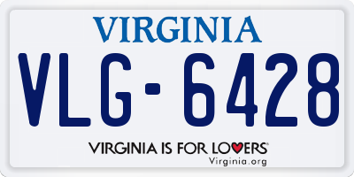 VA license plate VLG6428