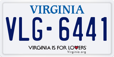 VA license plate VLG6441